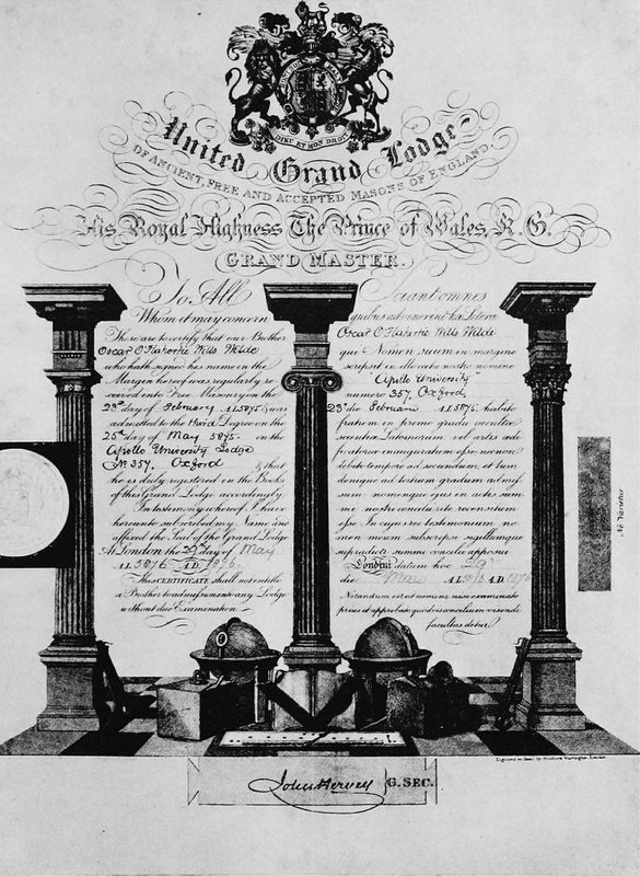 Men Behind The Mystery.
Oscar Wilde
Oscar was initiated by special dispensation, this is because the Oxford &amp; Cambridge University Lodges, Apollo University and Isaac Newton respectively, enjoy blanket dispensation to initiate candidates under the age of 21.
#famousfreemasons