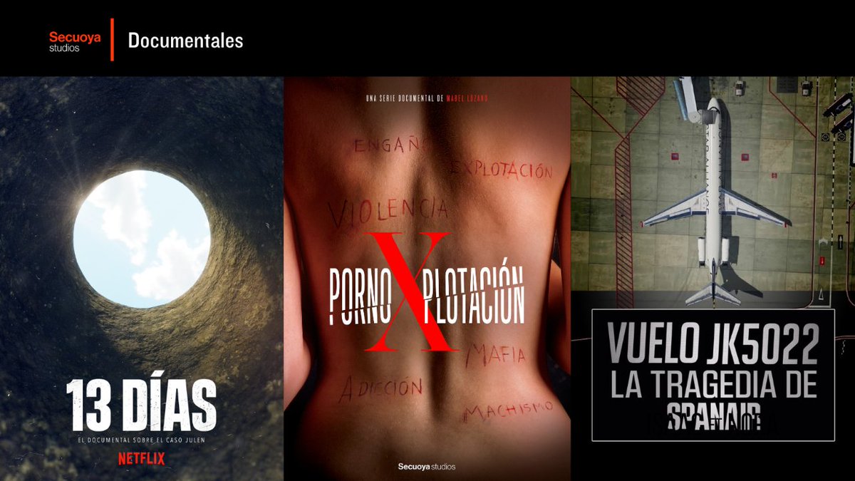SecuoyaStudios's tweet photo. ¿Eres de 🔍 Casos reales > Ficción ✨?

Disfruta de estas series documentales que no te dejarán indiferente 👇

🕳️ #13días, disponible en @NetflixES 
❌ #PornoXplotación, ya puedes verla en @rtveplay
🧭 #VueloJK5022, próximamente en @MovistarPlus 

#SecuoyaStudios #Unscripted https://t.co/rNNhCHTl7F