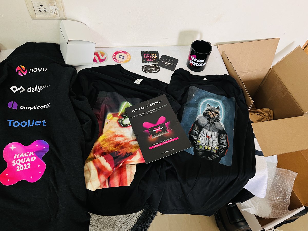 Sumit Saurabh | Javascript | React (@sumitsaurabh927) on Twitter photo I am Proud to be a winner of HackSquad 2022 <a href="/HackSquadDev/">Hack Squad</a> <a href="/novuhq/">Novu</a> <a href="/dailydotdev/">daily.dev</a> <a href="/amplication/">Amplication</a> <a href="/ToolJet/">ToolJet</a> I am Proud to be a winner of HackSquad 2022 <a href="/HackSquadDev/">Hack Squad</a> <a href="/novuhq/">Novu</a> <a href="/dailydotdev/">daily.dev</a> <a href="/amplication/">Amplication</a> <a href="/ToolJet/">ToolJet</a>