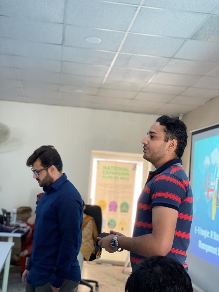 Rawalpindi Center: CEO E-triangle presenting his startup journey and important insights on the development &amp; scaling of the products/service in a real market along with the challenges faced by startups throughout their journey.