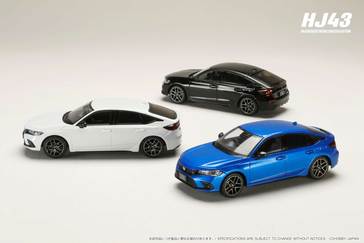 Hobby Japan 1/43 Honda CIVIC e:HEV ホワイト 2024年1月発売】 1/43