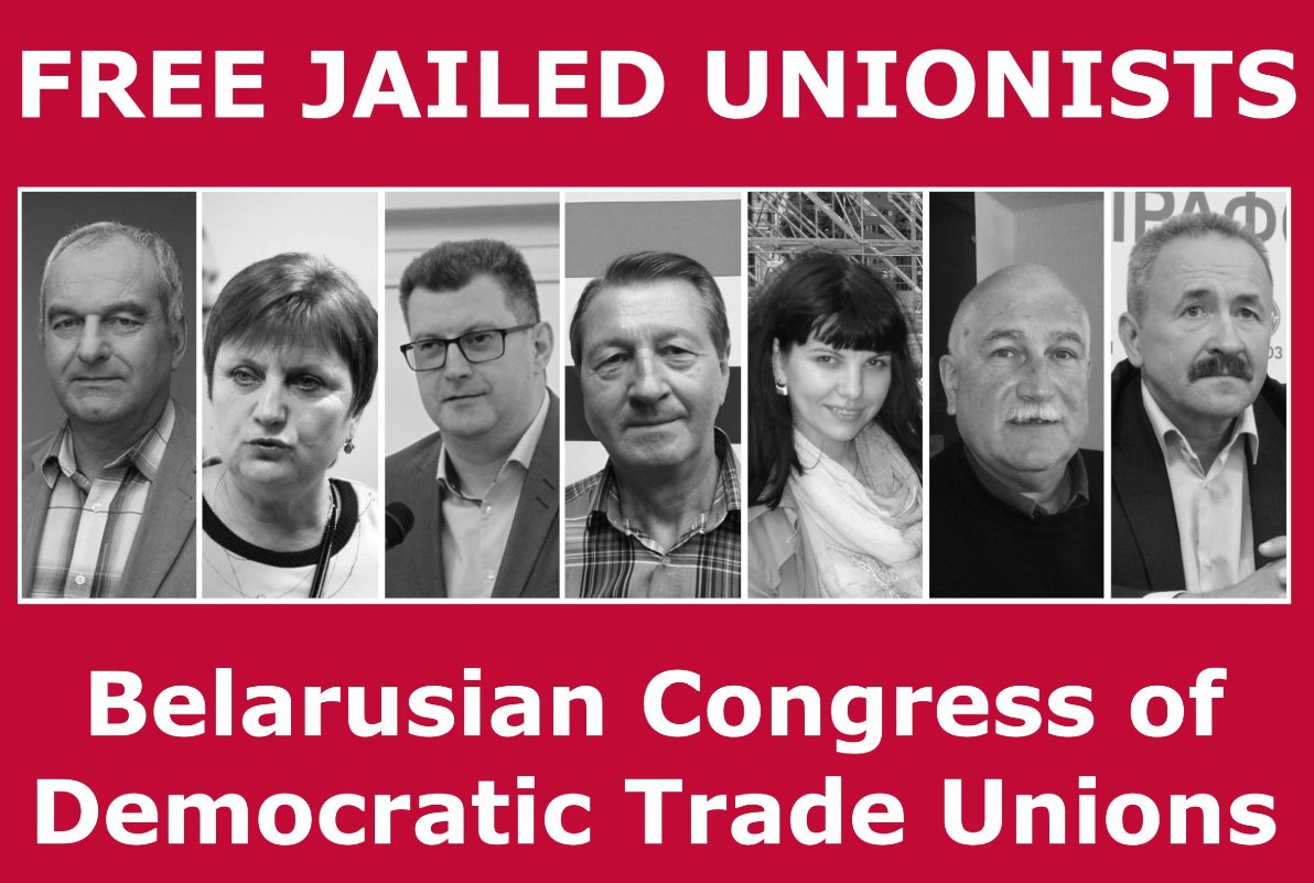 🔴The Lukashenko regime has dissolved independent trade unions and imprisoned their activists 

We stand with trade unions in Belarus in the battle for democracy and workers' rights #WeStandWithBelarus