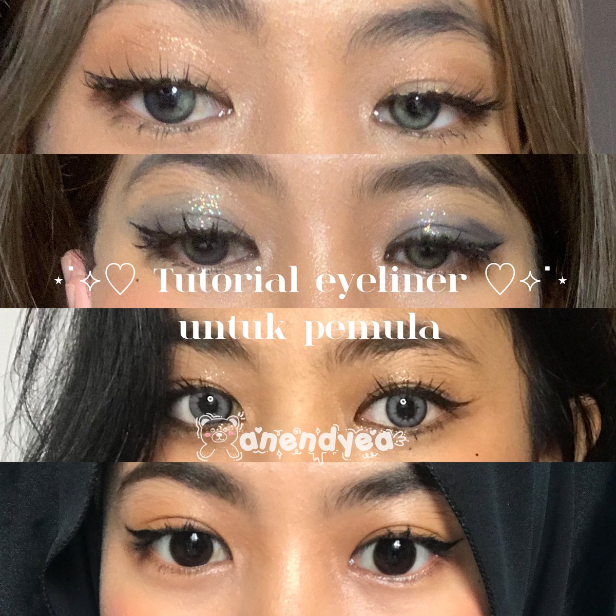 TUTORIAL BIKIN EYELINER ANTI GAGAL CHECK ✅✅ kali ini aku mau sharing cara gampang bikin eyeliner yang beginner friendly, siapapun pasti bisa ngikutin cara ini 👀🫵🏼 produk yg aku pake disini juga murah bgt cuma 15 ribuan aja ada yg mau tau caranya gk nie ⁉️😝