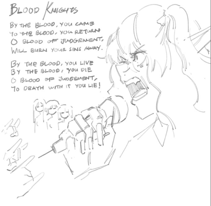 I wrote this as a choir/chant for the Blood Knights, but lets have Ish sing it. 