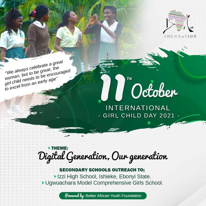 BetaAfriYouths's tweet photo. Reflecting on our impactful outreach for International Girl Child Day in 2021 ✨🌍👧.  Young Africans are ready to shine, and we're here to guide the way. 🌟 #BAYFoundation #GirlChildEmpowerment https://t.co/H71QO7g5Ep