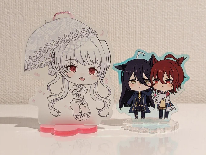 レディアヴァロンのアクスタ届きました〜! ボールチェーン付きでキーホルダーにもなります 去年のアクスタより大きめです◎