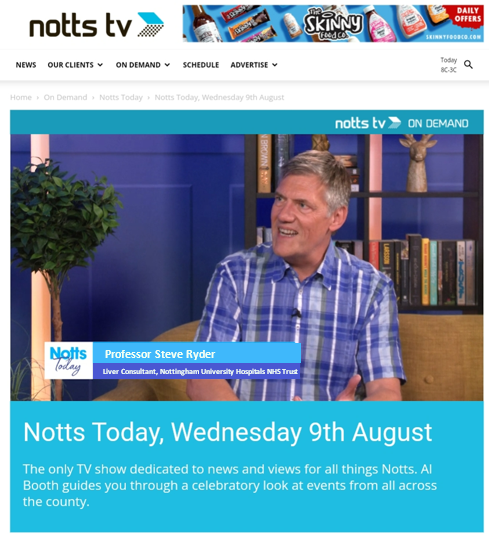 A very big well done and thank you to Mark Burns and Prof Stephen Ryder for speaking about the <a href="/NHSEngland/">NHS England</a> HCV self-testing portal last night on <a href="/Notts_TV/">Notts TV</a> to raise awareness of how to get tested and why it is important to do so.

Order a test today from: /hepctest.nhs.uk/ref/ntm1