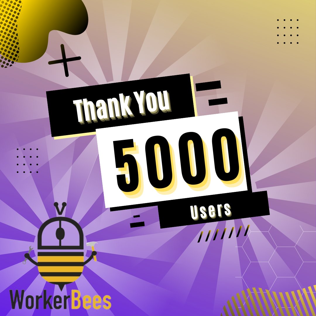 MicroWorkerBees's tweet photo. [1/2]🎉🚀 We've hit 5k users on Digital WorkerBees Marketplace! 🐝🎉

💼 Join the buzz in the Gig Economy Category and start earning today! 💰👩‍💻👨‍💻

#digitalworkerbees #microjobs #freelancework #shorttask #marketplace #5kusers https://t.co/kXVHNxOjgk