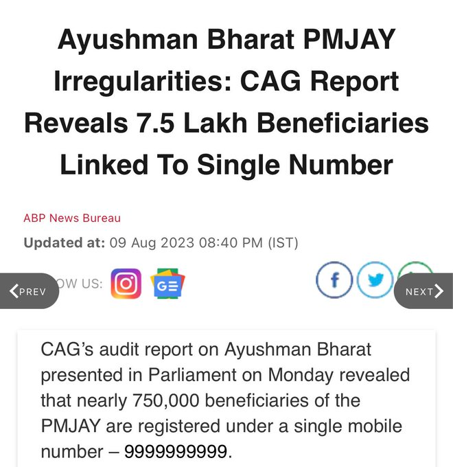 herefareed's tweet photo. #corruptionnahcancer Govt digest 7.5lakh membr budget of #AyushmanBharatScheme silent #corruption of #bjp Govt should give reply on this matter in #ParliamentOfIndia
#BJPFailsIndia #ManipurViolence #FlyingKiss #ModiDisasterForIndia #AyushmanBharat #scams #स्मृति_ईरानी_इस्तीफा_दो https://t.co/BvmZXwpXrw