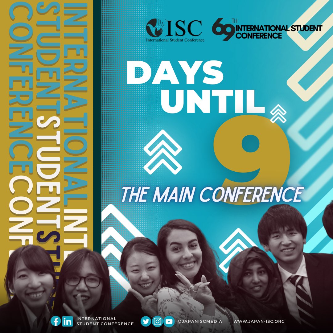9 DAYS UNTIL THE MAIN CONFERENCE

Hey, ISC participants! Are you excited to meet the gang this August 19? We sure are looking forward to seeing you at the conference!

Don’t forget to stay tuned to our emails and announcements.