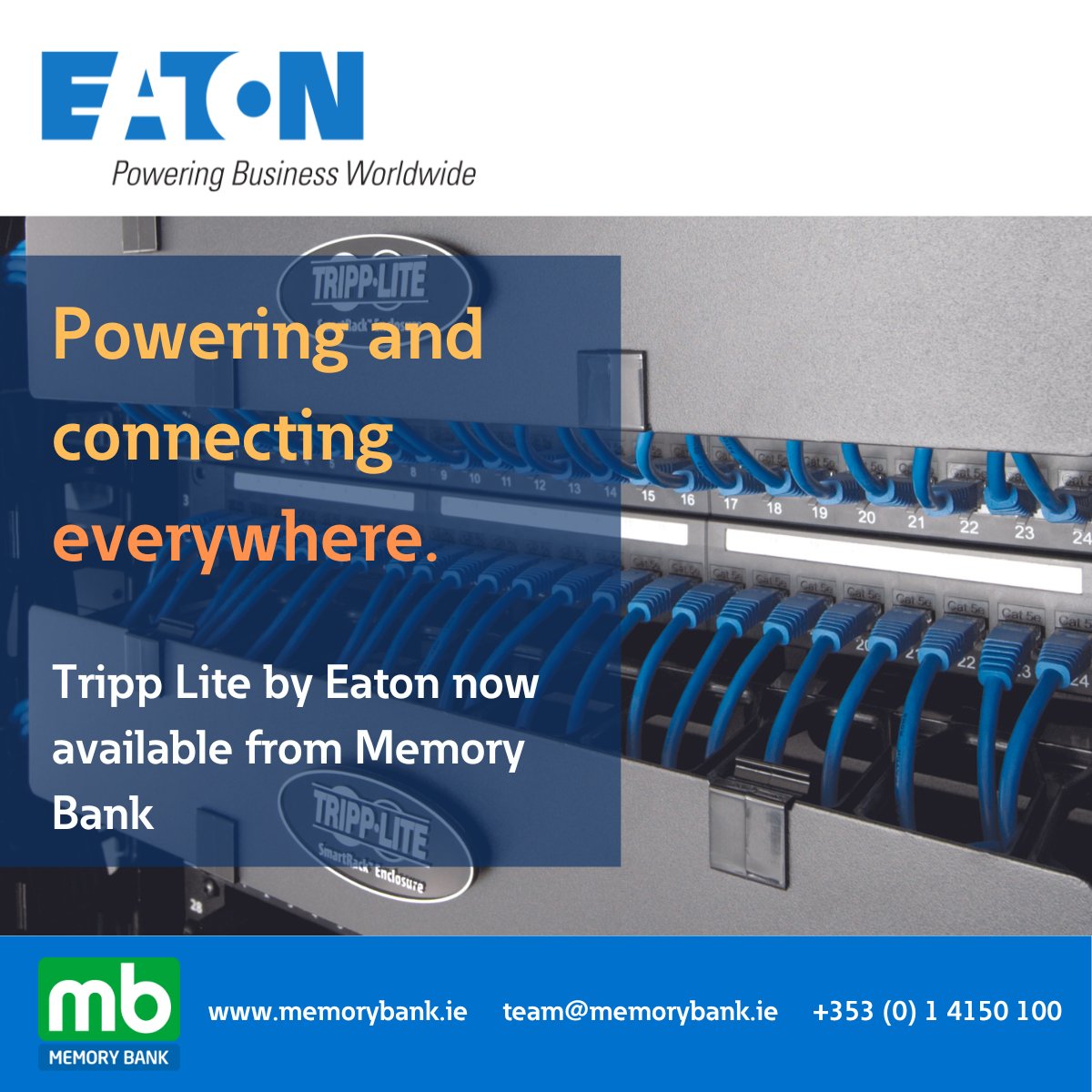 Memory_Bank_Ire's tweet photo. Keep your customers connected whilst working from home.

With Tripp Lite by @eatoncorp connectivity solutions, it's never been easier for your customers to work from home seamlessly.

Learn more: https://t.co/xc4HIaeEZm

#OneStopShop #EatonGetsIT #TrippLitebyEaton #Eaton https://t.co/IMtI00Ymdv