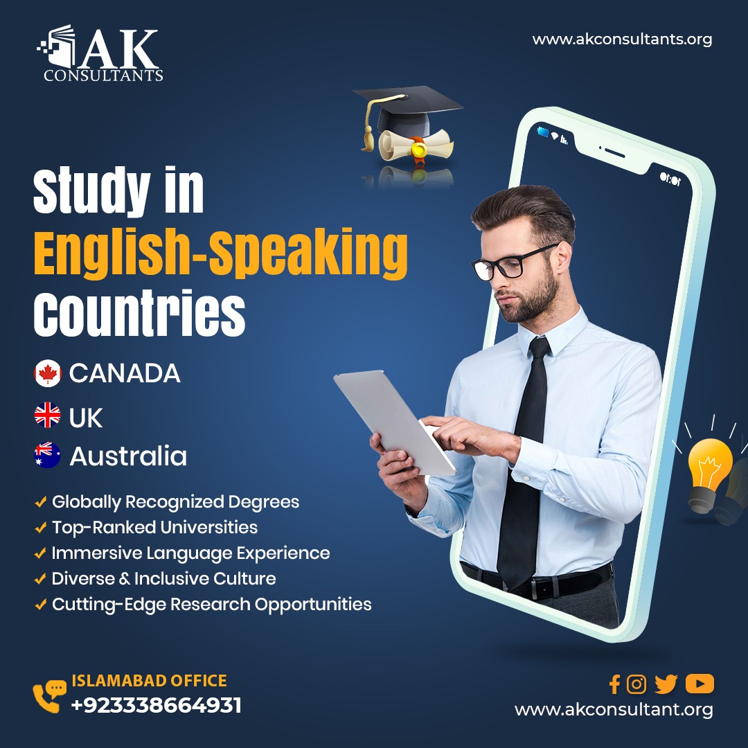 🎓Allow us to be your trusted guide as you explore study abroad options in English-speaking countries.

#studyabroadgoals #internationaleducation #englishspeakingcountries #canada #uk #australia #highereducationabroad #internationalexposure #akconsultants #educationconsultant