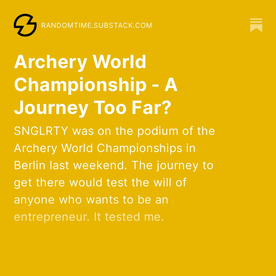 The plan does not survive first contact with the enemy.  That was the story of our journey to the Archery World Championships. Enjoy the ride!