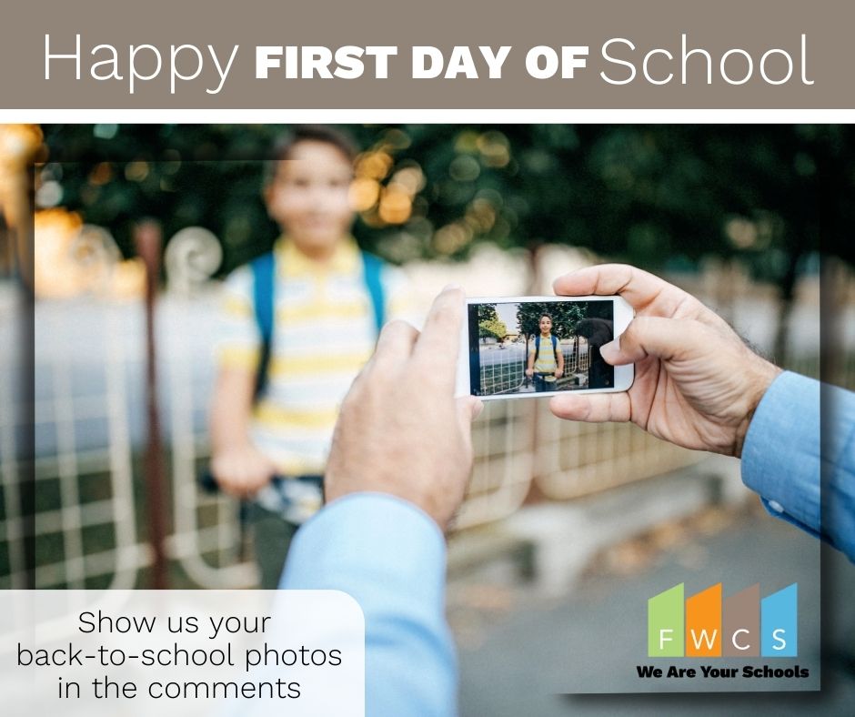 FWCommSchools's tweet photo. Happy first day of school FWCS! We want to see you best back-to-school photos in the comments. #HappyFirstDayOfSchool #FirstDayPictures #BackToSchool https://t.co/tL4CzK2YM7