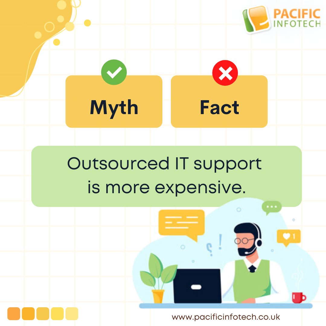 pacificinfotech's tweet image. Myth or Fact?
Swipe to know the fact.

#MythOrFact #OutsourcedITsupport #ITSupport