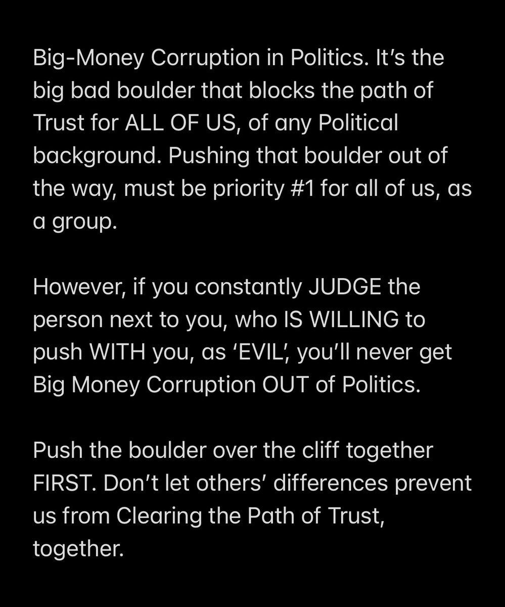 TheLightTheWay1's tweet image. —— 🇺🇸 ——
There’s too much money in Politics.
—
Stop asking:
“But what can we DO about it?”
—
AmericanPromise.net is uniting & empowering all Americans to pass the ‘For Our Freedom’ constitutional amendment.
—
Non-Partisan.
Not a Petition.
Just real, effective ACTION.