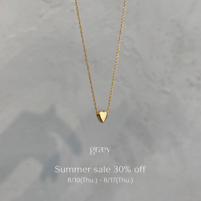 graey_official's tweet photo. 【Summer sale start!🌞】
本日より1週間限定のセールがスタート✨
対象商品が30% offと大変お得にお求めいただけます。

ぜひこの機会をお見逃しなくご覧いただけますと幸いです。
素敵な夏になりますように🐠

Summer sale
期間：8/10(木)19:00〜8/17(木)23:59
対象商品割引率：30% off