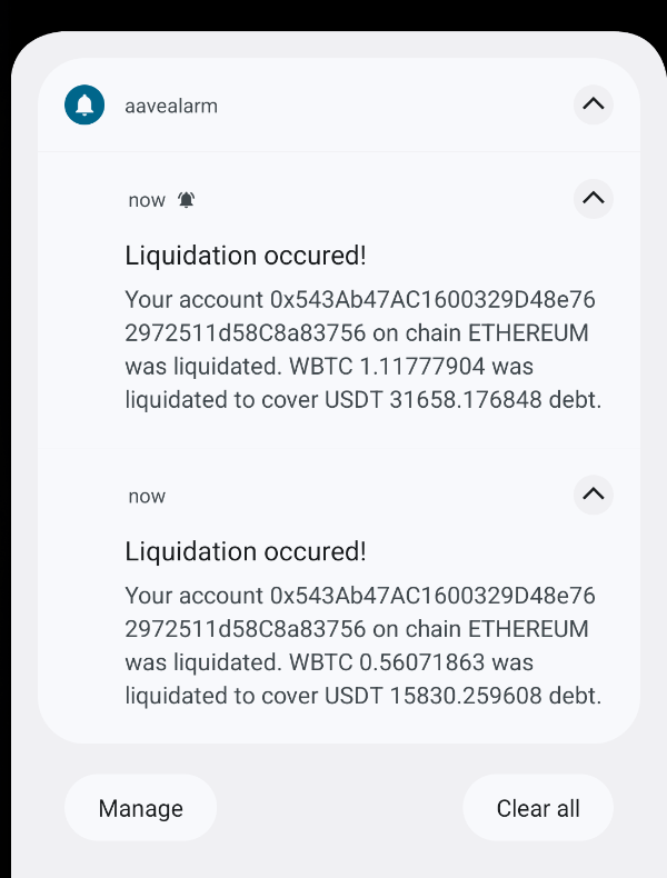Look what we have here! The entire "low health factor" / "liquidations" detection flow!