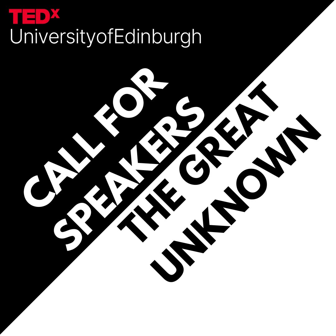Do you have an idea worth spreading? At TEDxUniversityofEdinburgh in 2023, we’re going to demystify the future impact of some of the great unknowns on society. 

To apply as a speaker and for further information, visit our website: tedxuniversityofedinburgh.co.uk/events/tedxuni…