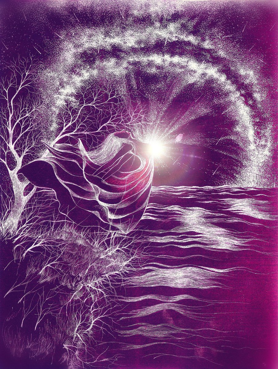 AnnaMatveevaArt's tweet image. Late Gm)
"reincarnation. way to yourself"
Ink on paper
#ink, #inkonpaper, #inkdrawing , #Reincarnation , #girl, #stars, #inknft, #nft, #SOUL