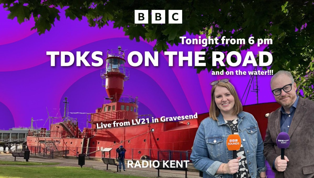 Live from <a href="/LightVessel21/">LV21</a> tonight from 6pm <a href="/BBCRadioKent/">BBC Kent</a> and <a href="/BBCSounds/">BBC Sounds</a> #Gravesend