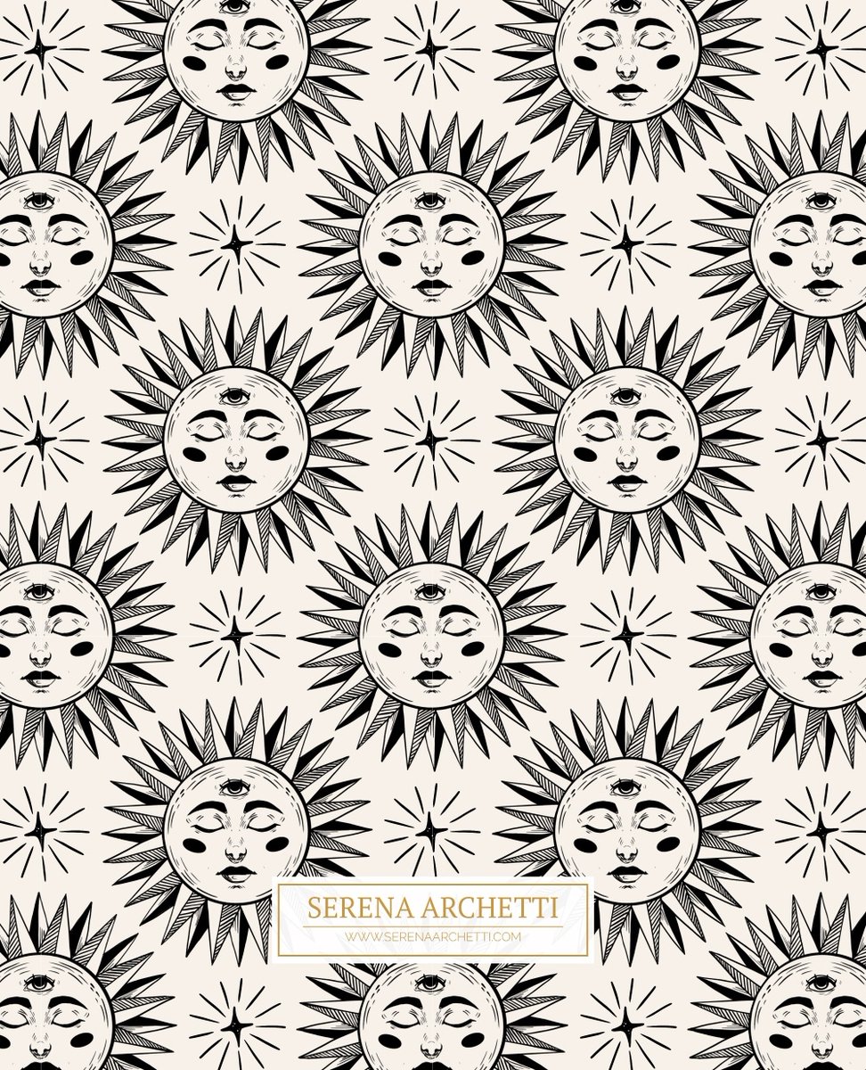 SerenaArchetti's tweet image. New pattern for the Witchy Things Collection 🌞🌙⁠

#surfacepatterndesign #artlicensing #witchy