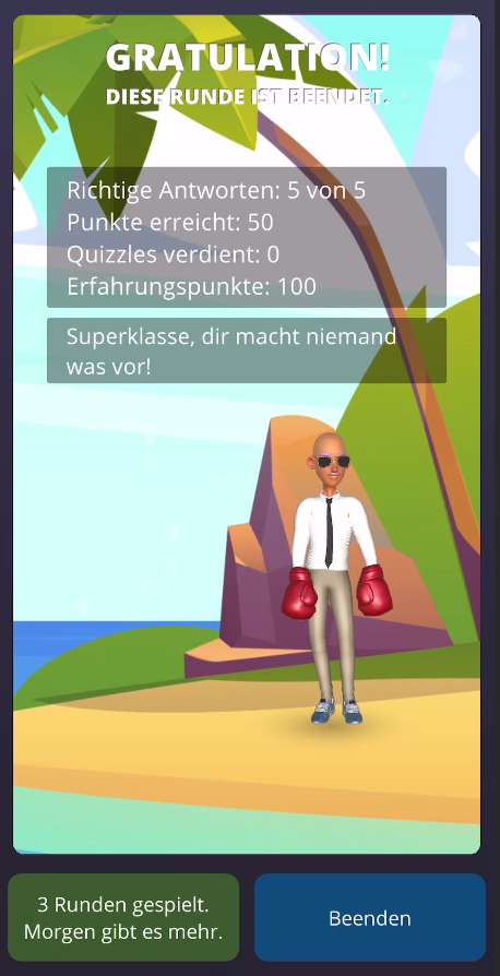 Das neue Update von #VitaQuiz ist seit Heute in den Stores. 
Verbesserungen: 
- Interessen für eine zielgerichtete #Gesundheitskompetenz. 
- WeeklyScore, die wöchentlich ausgewertet und resettet werden.
- Erweiterte Auswertungsstatistiken.
vitaquiz.de