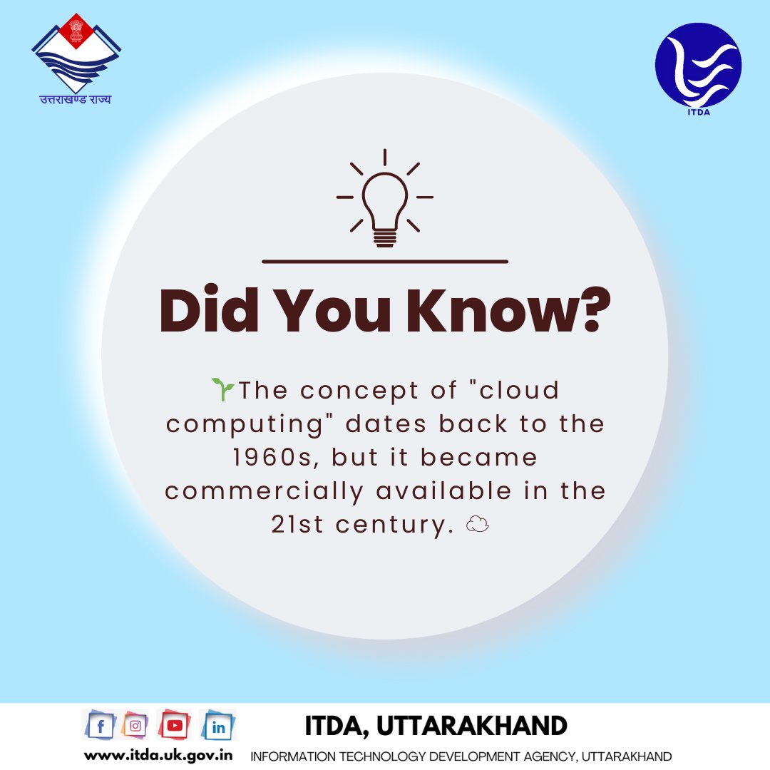 ItdaUttarakhand's tweet photo. Hey there, tech enthusiast! 🌟 Let's dive into this epic evolution together! ☁️ Brace yourself for mind-blowing tech facts. 🚀 #TechMagicUnleashed #CloudyTechTales #JoinTheTechRevolution #TechFacts #YouShouldSeeThis #CloudComputing #TechEvolution #TechFacts https://t.co/uKRK1p9tFm