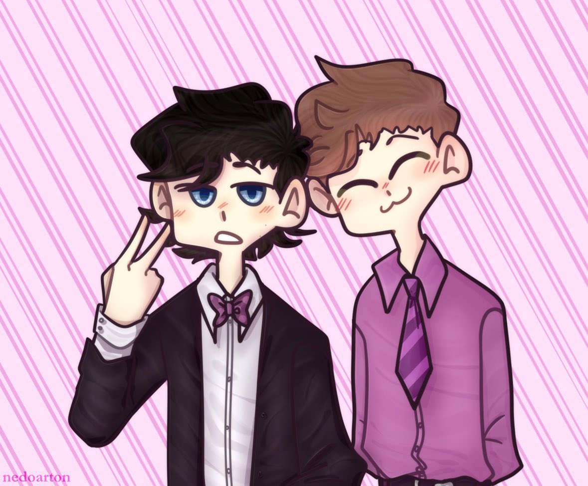 изначально они собирались на Оппенгеймера. Арсению пришлось по-быстрому брать хоть что-то розовое, чтоб поддержать Антона.

#артон