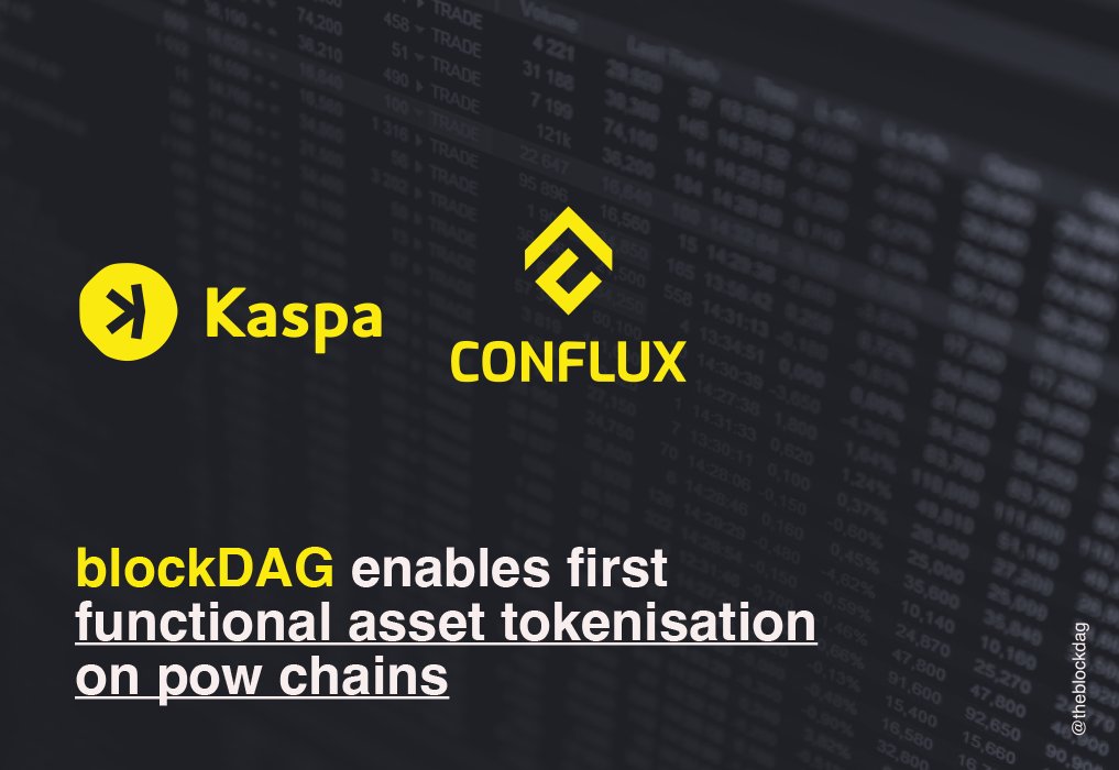 theblockdag's tweet photo. A prerequisite for the #tokenization of digital assets such as securities is a stable, secure, decentralized, fast and scalable network with low transaction fees. #blockdag to enable tokenizaation with POW chains.

@KaspaCurrency $kas #kaspa
@Conflux_Network $cfx #conflux https://t.co/3l08GLmBGR
