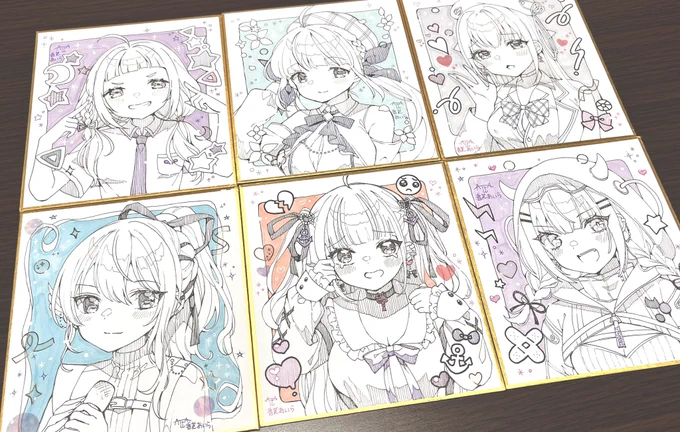 色紙たくさん描いた٩( 'ω' )و✏️