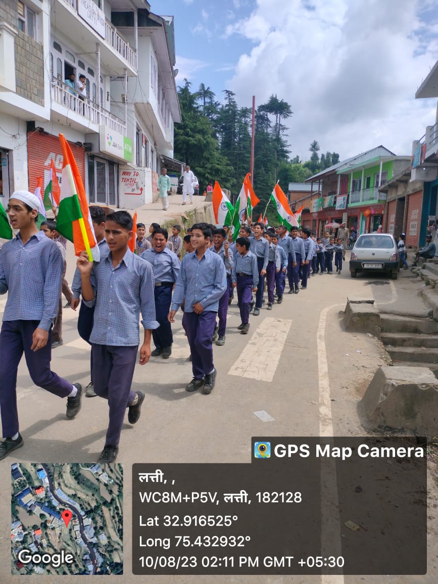 dioudhampur's tweet photo. #MeriMaatiMeraDesh
#TirangaRall_Latti

 Trianga rally organised in block Latti district Udhampur under theme #MMMD. Our Unity, patriotism &amp; the vibrant Color ignited Nationalist vibes .
@MinOfCultureGOI
@OfficeOfLGJandK 
@Divcomjammu 
@diprjk https://t.co/t2Mu5VPrTB