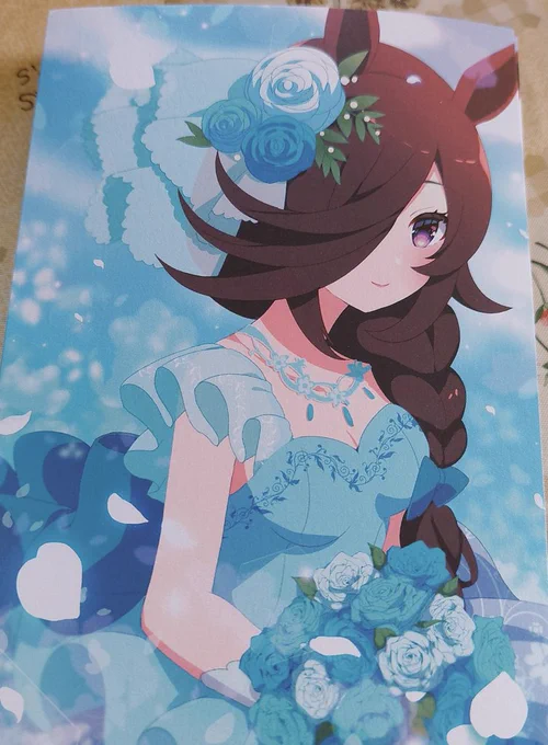 新刊ノベルティのポストカードとどいたー! ほのかにキラキラしてて綺麗