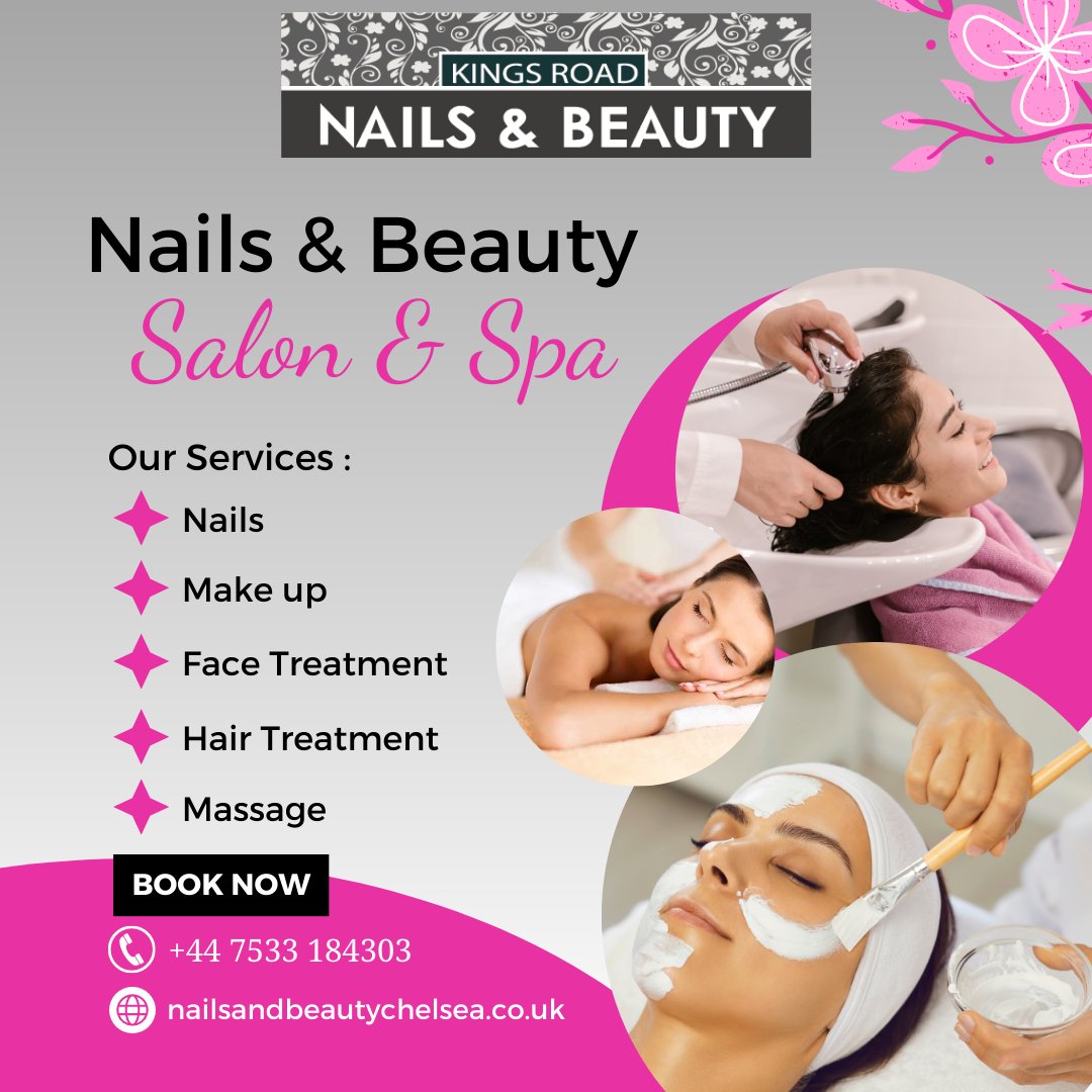 kingroadnails's tweet photo. ✅ Kings Road Nails &amp; Beauty Special Services.

🟢 Facial Treatment
🟢 Nail Treatment
🟢 Hair Wash
🟢 Body Massage
🟢 Body Waxing
🟢 Spa Treatments
🟢 Eye Treatments

🌐 https://t.co/W4C2ODlPUd

#nails #facials #bodymassage #1989TaylorsVersion #spa https://t.co/zErntS6VML