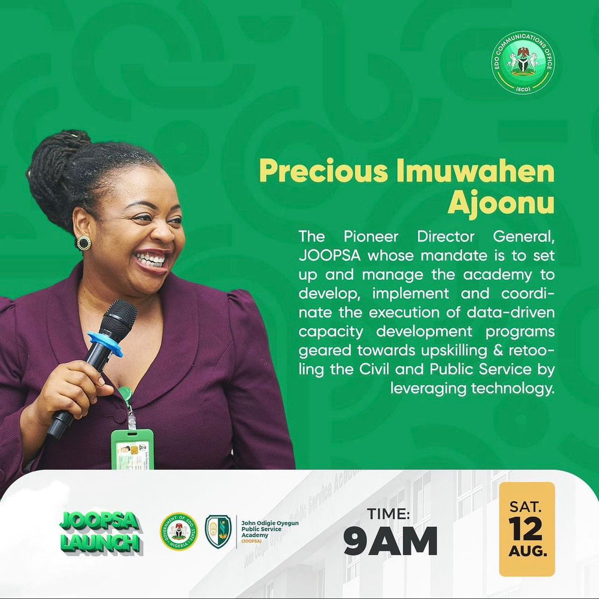 AsemotaOsamu's tweet photo. Join the Conversation:
#JOOPSA
#PublicServiceExcellence
#LeadershipTraining
#ImpactfulInitiatives
#CountdownToLaunch
#ExcellenceOnDisplay
#JOOPSAlaunch https://t.co/2ikFn8X8xR