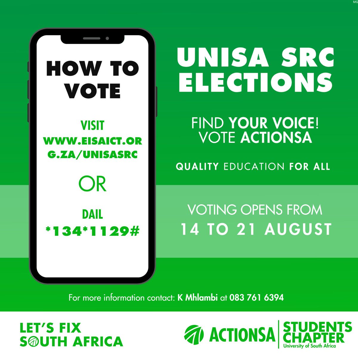 UNISA ActionSA SRC tweet media