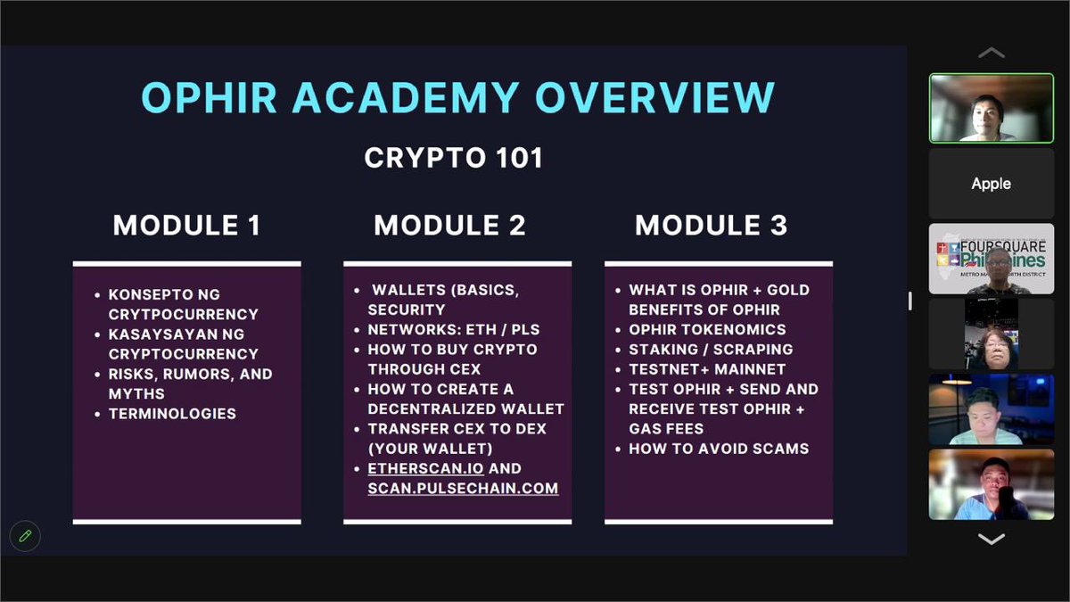 Empowering our beneficiary churches through crypto education at our Intro to Ophir Academy session. FGG! 🙏

#OphirCrypto #Ophirians #cryptocurrency #unitedtogether #cryptoinspiration #CommunityStrength #EmpoweringCommunities #PulseChain