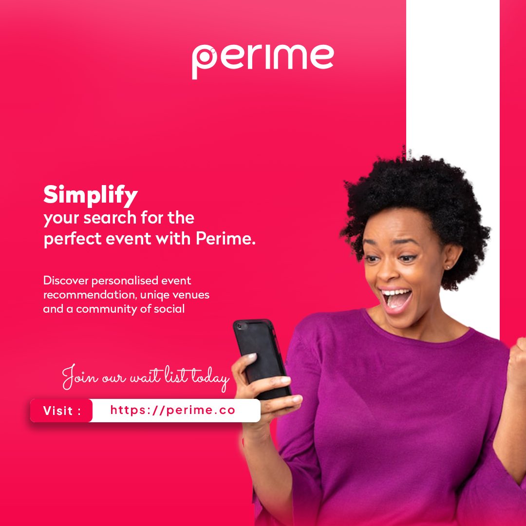 perime_co's tweet photo. Search for the prefect event made wayyy easy with Perime

What are you waiting for ? Join our waitlist todayyy!🥳☺️🫂

Join our waitlist today !🥳

#perime #waitlist #jointoday #events https://t.co/utUsSLBiEK