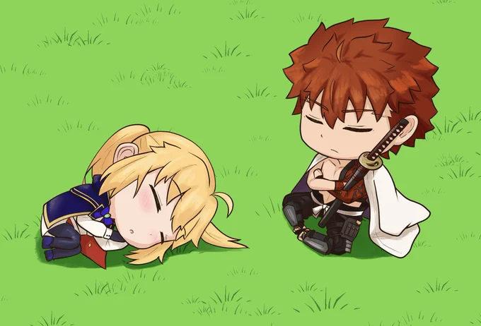 FGO SleeP① セイバー&キャスター   #FGO #FGOイラスト