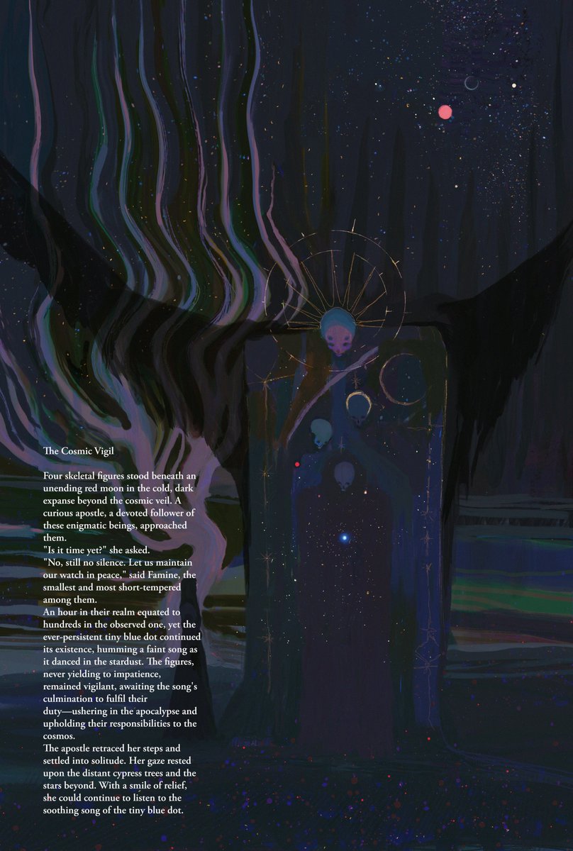 gm friends - thought I'd share a thread about my newest painting for those interested

'The Cosmic Vigil' - available on FND