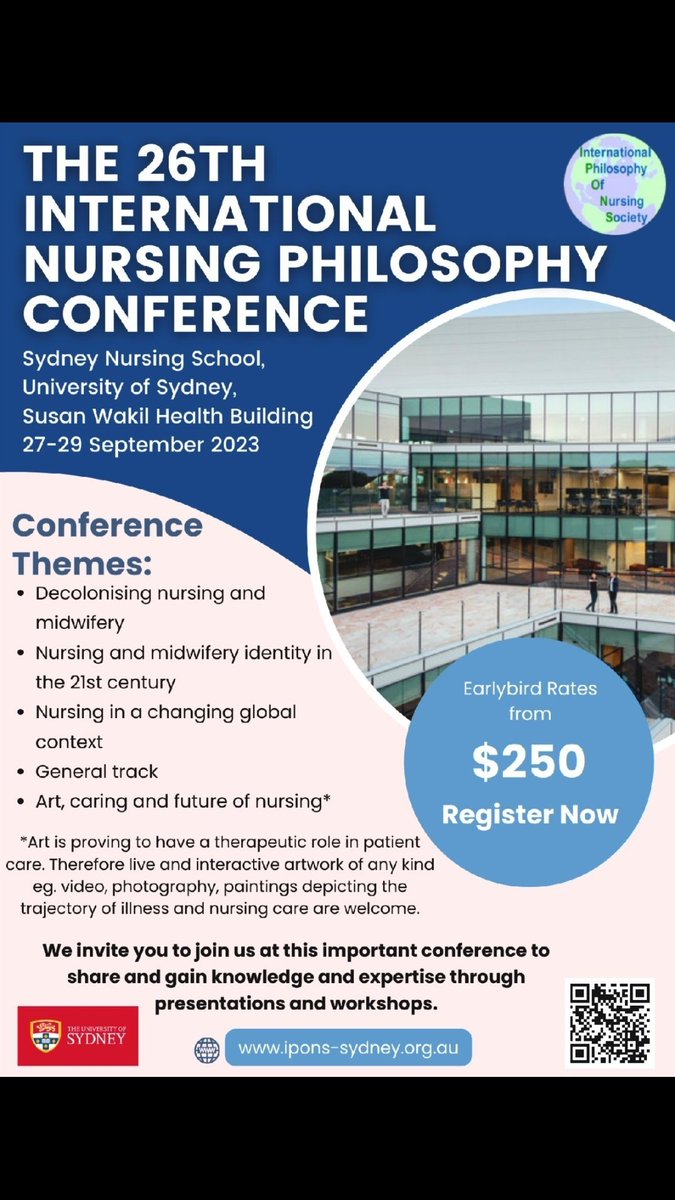 In just over 1months time, hybrid conference, registration OPEN. Important GLOBAL conference for Nursing Philosophy thinkers! Ps <a href="/ProfBrendan/">Brendan McCormack</a> <a href="/SigmaNursing/">Sigma Nursing</a> <a href="/EANS_Nursing/">EANS</a> @UMassWalker <a href="/Chris24Kahle/">C.K</a> <a href="/EmoryNursing/">Emory Nursing</a> <a href="/FreyaESewell/">Freya Collier-Sewell</a> <a href="/MarieLouiseLui1/">Dr Marie-Louise Luiking RN</a> <a href="/AgnessCTembo1/">Agness C Tembo</a> <a href="/helen_rook/">Dr Helen Rook RN</a>
