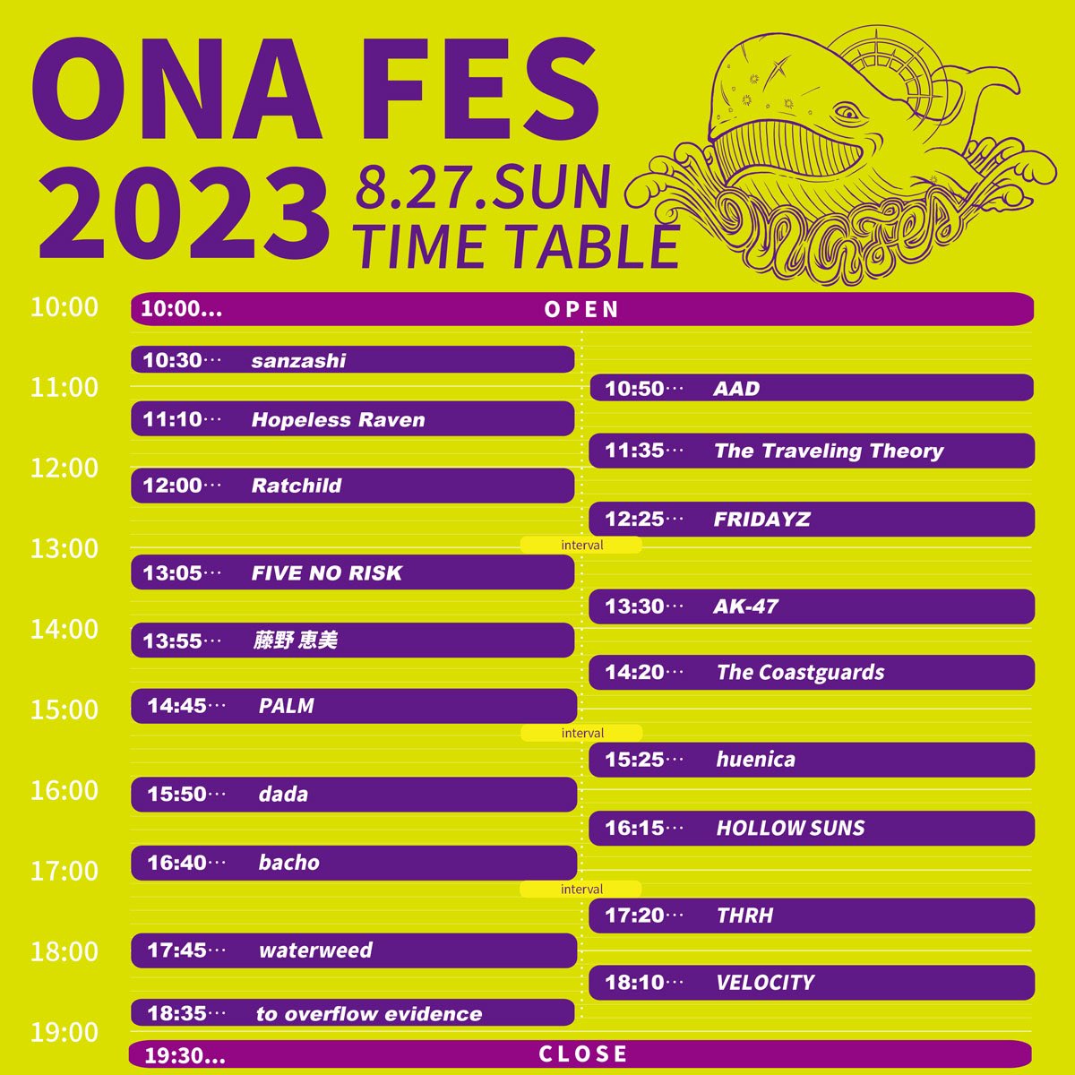 OfficialOnafes's tweet photo. ONA FES 2023
タイムテーブル公開！ https://t.co/Dgfgju8mkx