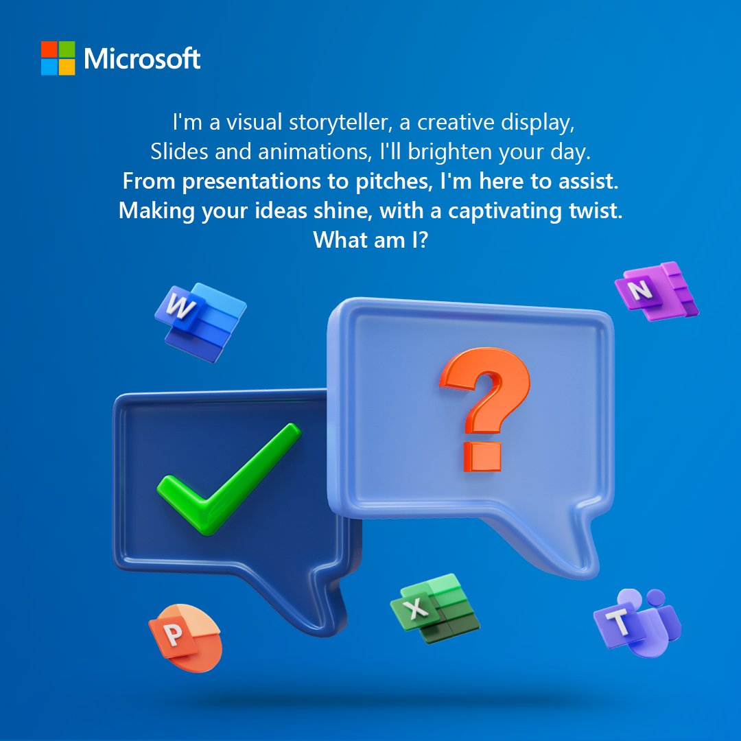 MSEduAfrica's tweet photo. Can you tell which Microsoft 365 tool am I? 🤔
#MicrosoftEDU #SolveAndEvolve https://t.co/c9KX5xw2Pw