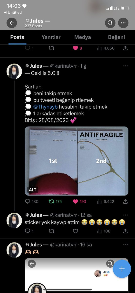 lixiewq7's tweet photo. @karinatvrr Teşekkürlerr @jenswy_ https://t.co/2nqWYJXLX3