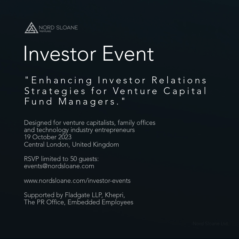 Don't miss this informative event focused on crucial topics in investor relations, including effective strategy design, regulation, software solutions, and more. 
nordsloane.com/event-details/…
#venturecapital #fundmanagement
