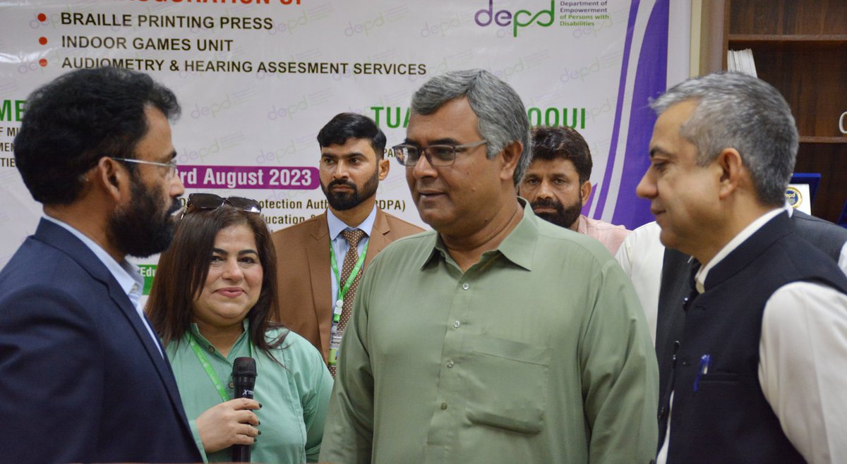 malcpak's tweet photo. #MALC was pleased to be a part of the Inauguration Ceremony of #BraillePrinting Press, Indoor Games Unit and #Audiometry & #Hearing Assessment services at #DEPD, Government Special Education and Rehabilitation Complex, #Karachi on 3rd August 2023.
#CBID #empowerment #sindh https://t.co/yPyJcLoFv4