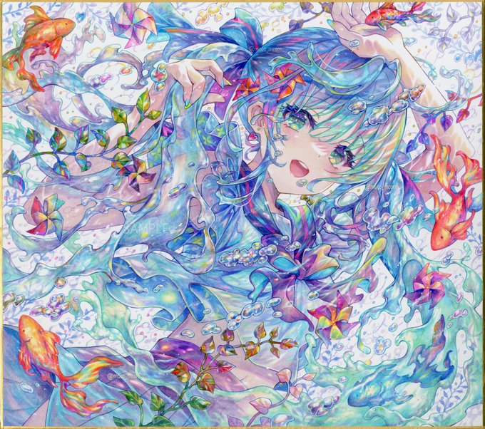 「goldfish twintails」 illustration images(Latest)