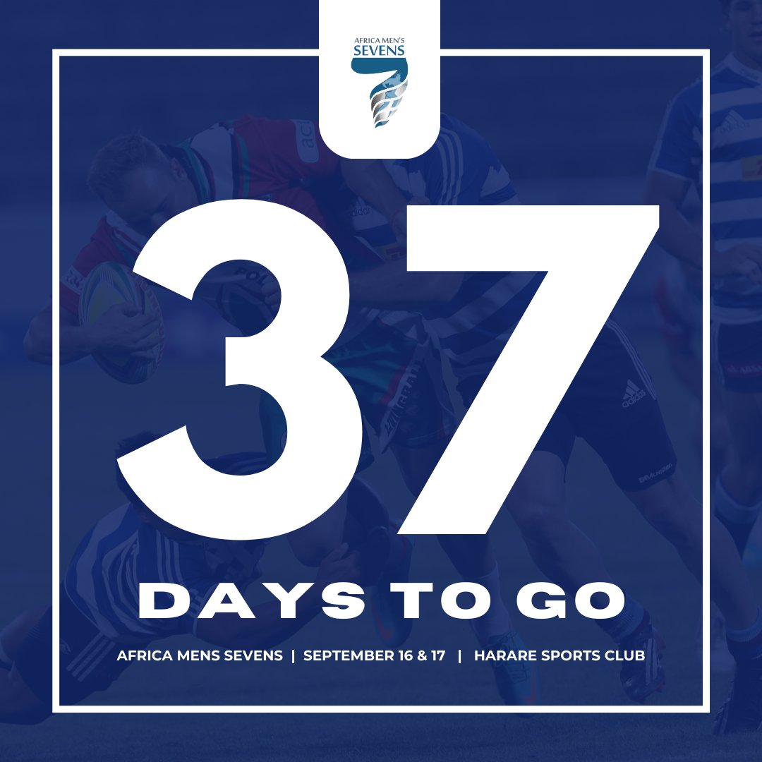 🏉🔥 37 DAYS TO GO! Get ready for an electrifying showdown at the Harare Sports Club on 16th & 17th September 2023, as the stage is set for the Olympic Rugby 7s Qualifiers! 

#Rugby7s #OlympicQualifiers #RoadToOlympics #HarareSportsClub #ZimbabweRugbyUnion #RugbyAfrica