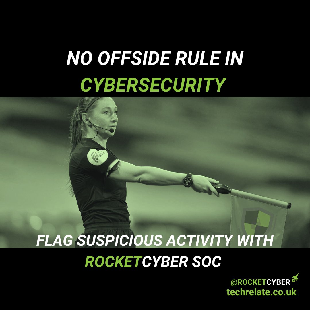 Techrelate's tweet image. Gearing up to the England #WomensWorldCup2023  match this weekend...

There is no offside rule in #CyberSecurity !

A managed Security Operations Center (SOC) solution can help offset a large portion of cyber risks for small and medium sized #businesses.

Reach out to learn more!