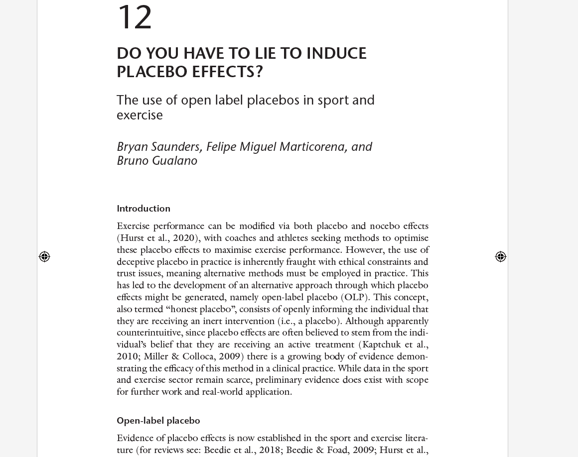 Phil (@phil_hurst1) on Twitter photo If I give you a placebo and tell you itâs a placebo will it improve your performance? Contrary to the belief you need to deceive to induce placebo effects, <a href="/Bicycle_Bryan/">Bryan Saunders</a> provides an overview of open-placebo research in sport and why they might make you a better athlete If I give you a placebo and tell you itâs a placebo will it improve your performance? Contrary to the belief you need to deceive to induce placebo effects, <a href="/Bicycle_Bryan/">Bryan Saunders</a> provides an overview of open-placebo research in sport and why they might make you a better athlete